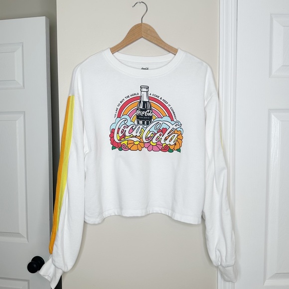 Coca-Cola & Flowers 1971 Collection Cropped Sweatshirt - Picture 2 of 6